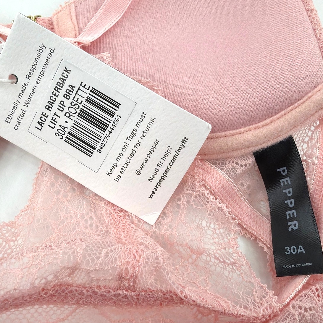 Pepper Lace Racerback Lift Up Bra Rosette Size 30a — image 7 of 8